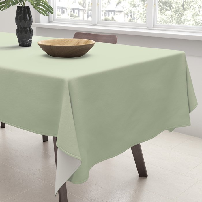 The Pale Sage Green Solid Tablecloth Gallery Image 3