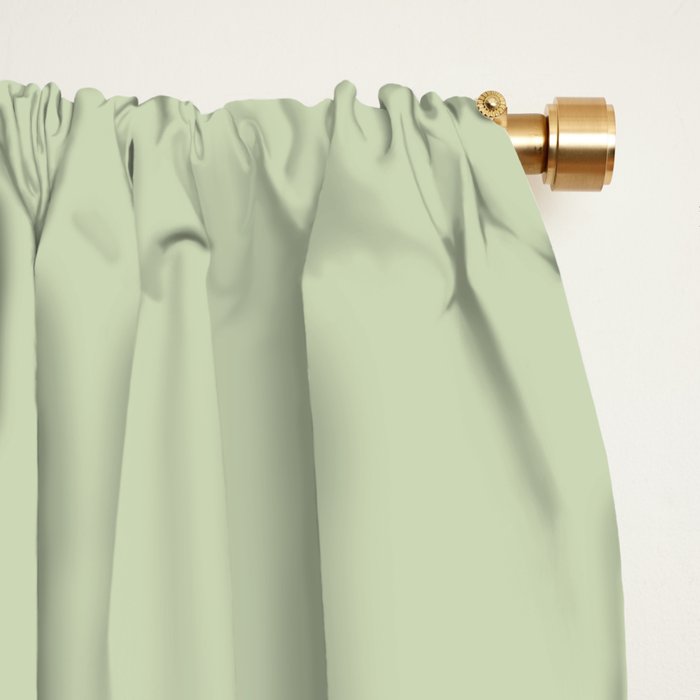 The Pale Sage Green Solid Window Curtain Gallery Image 2