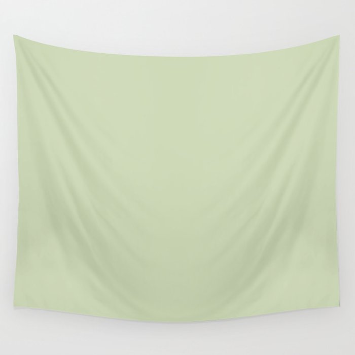 The Pale Sage Green Solid Wall Tapestry Gallery Image 1