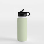The Pale Sage Green Solid Water Bottle Gallery Image 1
