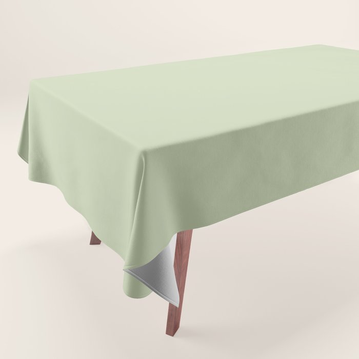 The Pale Sage Green Solid Tablecloth Gallery Image 1