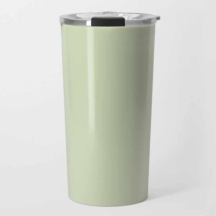 The Pale Sage Green Solid Travel Mug Gallery Image 1