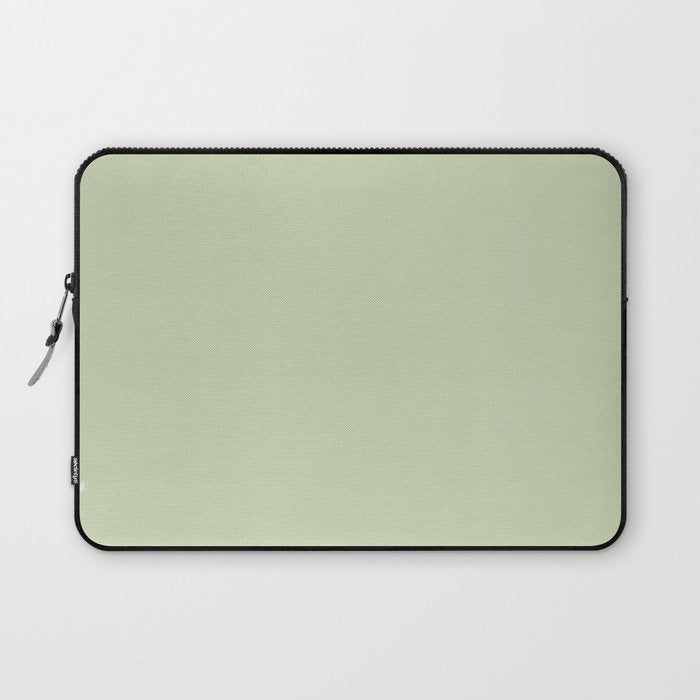 The Pale Sage Green Solid Laptop Sleeve Gallery Image 1