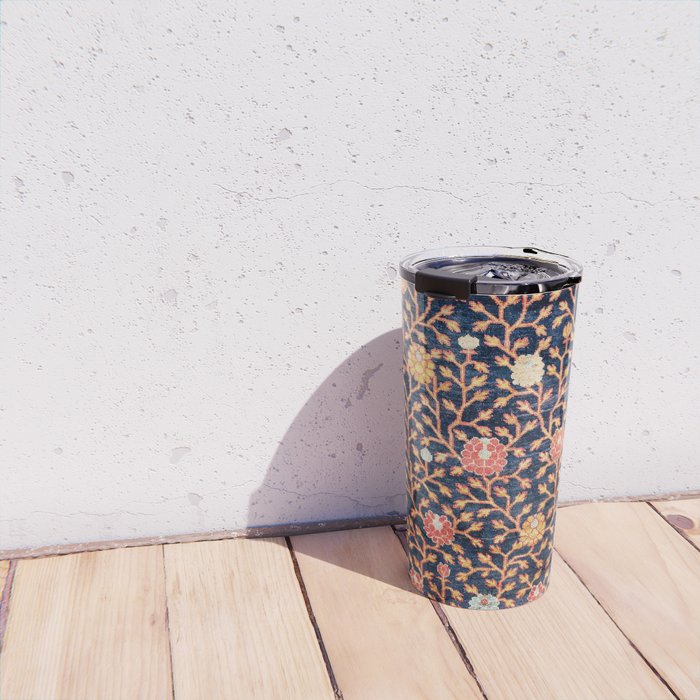 Silk Khotan East Turkestan Rug Print Travel Mug Gallery Image 4