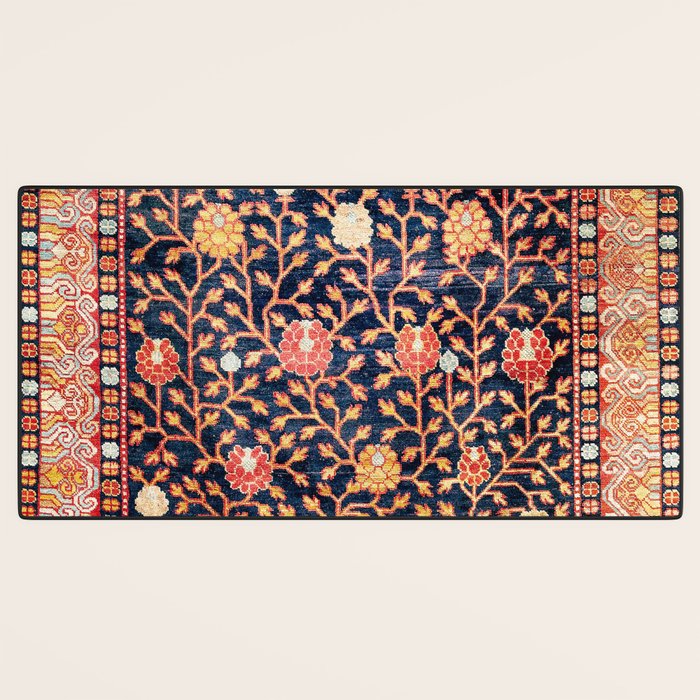 Silk Khotan East Turkestan Rug Print Desk Mat Gallery Image 3