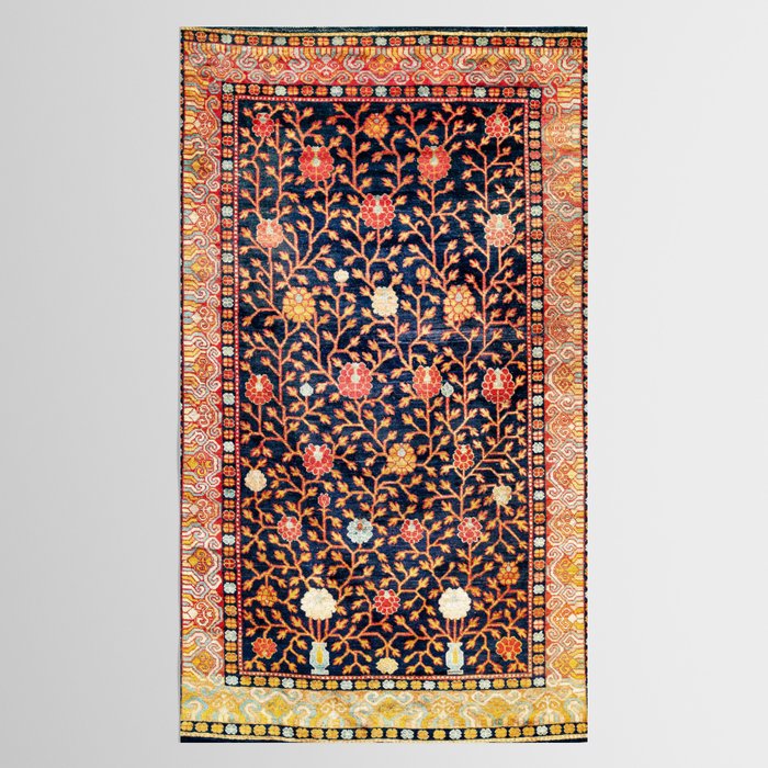 Silk Khotan East Turkestan Rug Print Tablecloth Gallery Image 2