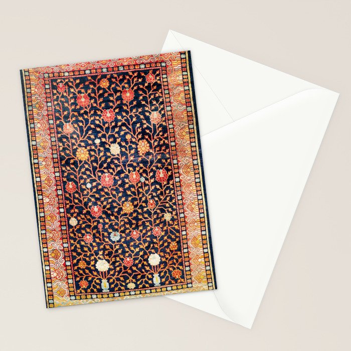 Silk Khotan East Turkestan Rug Print Stationery Card Gallery Image 2