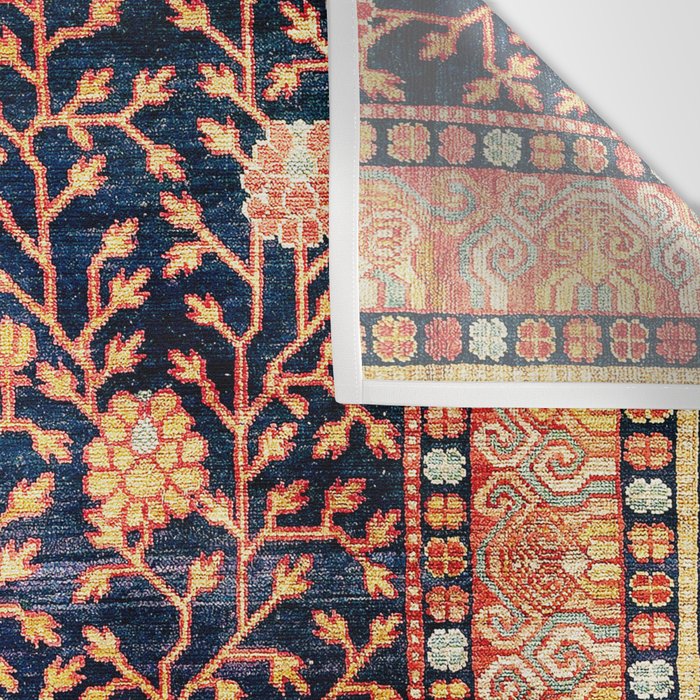 Silk Khotan East Turkestan Rug Print Wall Tapestry Gallery Image 3