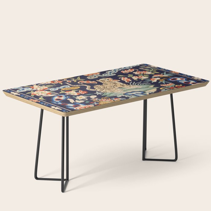 Oriental Tiger vintage embroidery tapestry Coffee Table Gallery Image 1