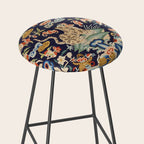 Oriental Tiger vintage embroidery tapestry Stool Gallery Image 2