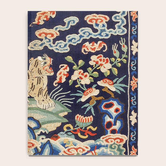 Oriental Tiger vintage embroidery tapestry Notebook Gallery Image 4