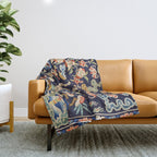 Oriental Tiger vintage embroidery tapestry Throw Blanket Gallery Image 1