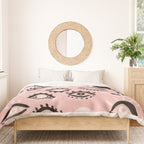 Mystic Eyes - Blush & Black Palette Duvet Cover Gallery Image 3