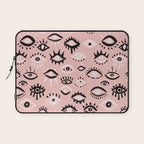 Mystic Eyes - Blush & Black Palette Laptop Sleeve Gallery Image 1
