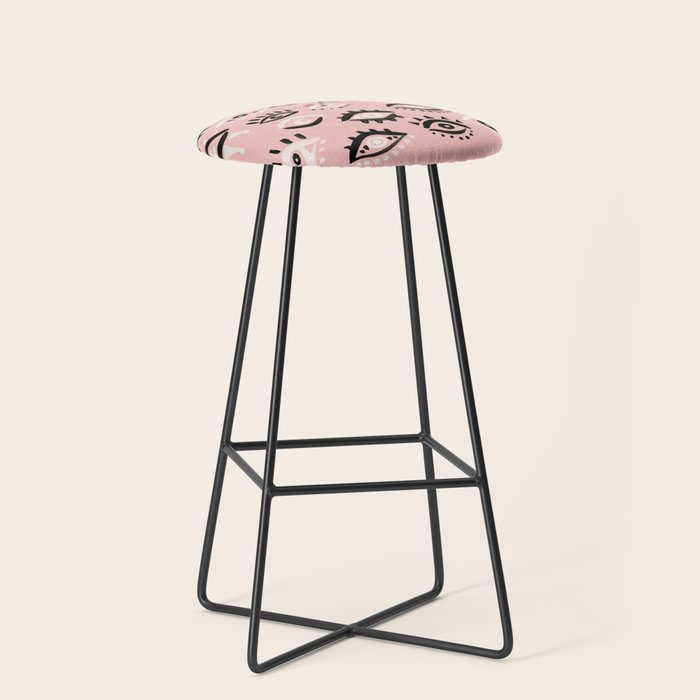 Mystic Eyes - Blush & Black Palette Stool Gallery Image 1