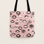 Mystic Eyes - Blush & Black Palette Tote Bag Gallery Image 1