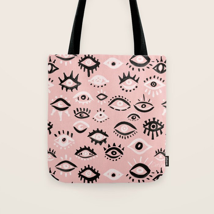 Mystic Eyes - Blush & Black Palette Tote Bag Gallery Image 1