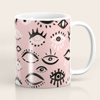 Mystic Eyes - Blush & Black Palette Coffee Mug Gallery Image 1