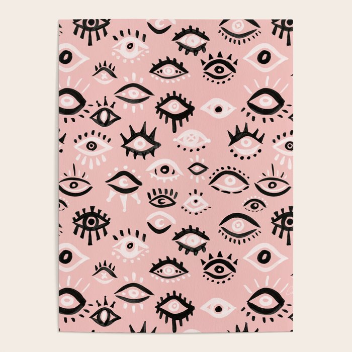 Mystic Eyes - Blush & Black Palette Poster Gallery Image 4