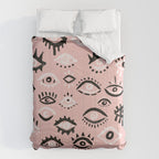 Mystic Eyes - Blush & Black Palette Comforter Gallery Image 6