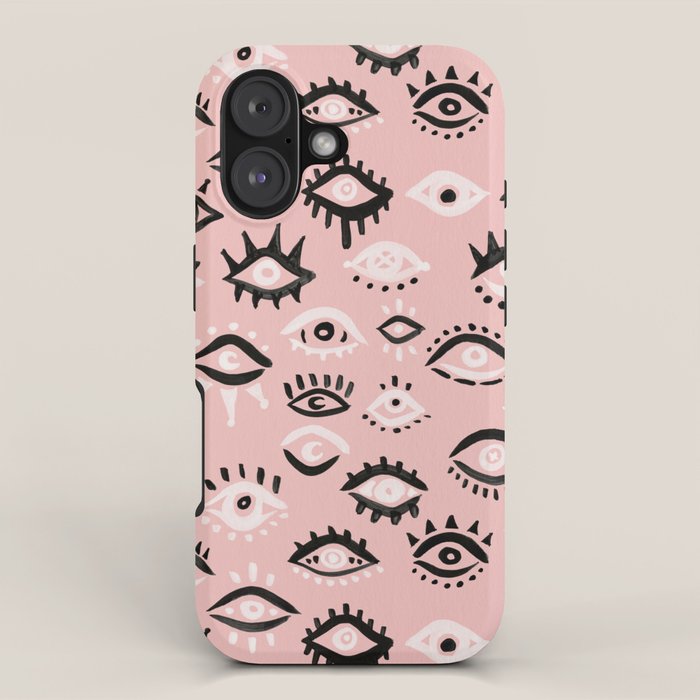 Mystic Eyes - Blush & Black Palette iPhone Case Gallery Image 1