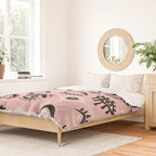 Mystic Eyes - Blush & Black Palette Duvet Cover Gallery Image 2