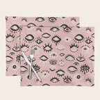 Mystic Eyes - Blush & Black Palette Placemat Gallery Image 1