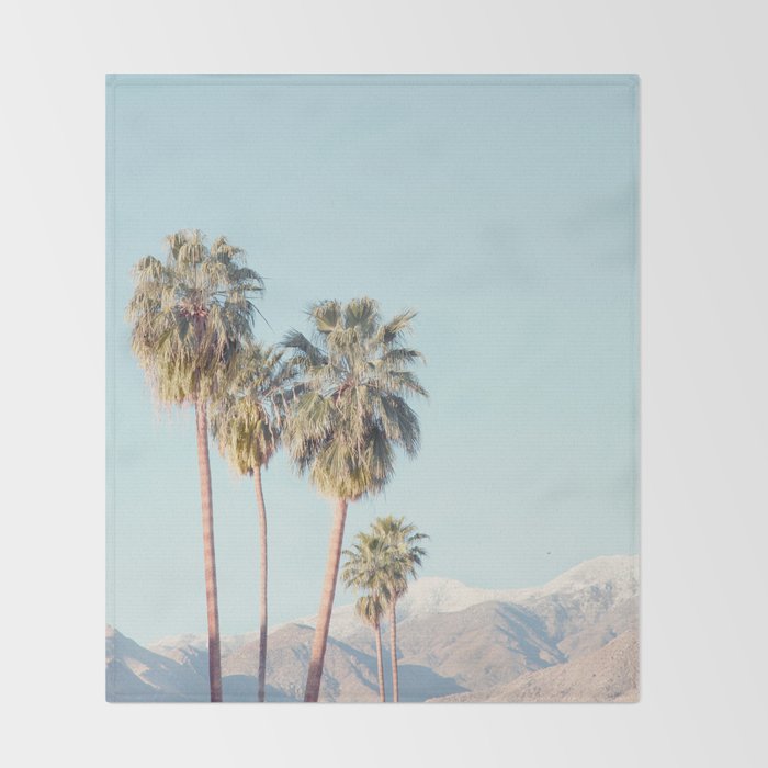 Palm Springs Palm Trees Throw Blanket Gallery Image 2