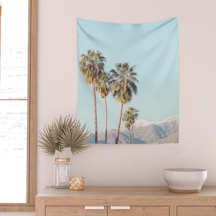 Palm Springs Palm Trees Wall Tapestry Gallery Image 2