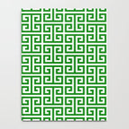 Green and White Greek Key Pattern Notebook Gallery Image 4