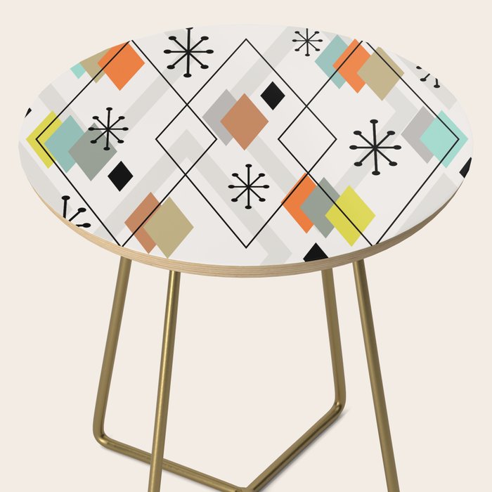 Mid Century Modern Scattered Diamonds Side Table Gallery Image 2