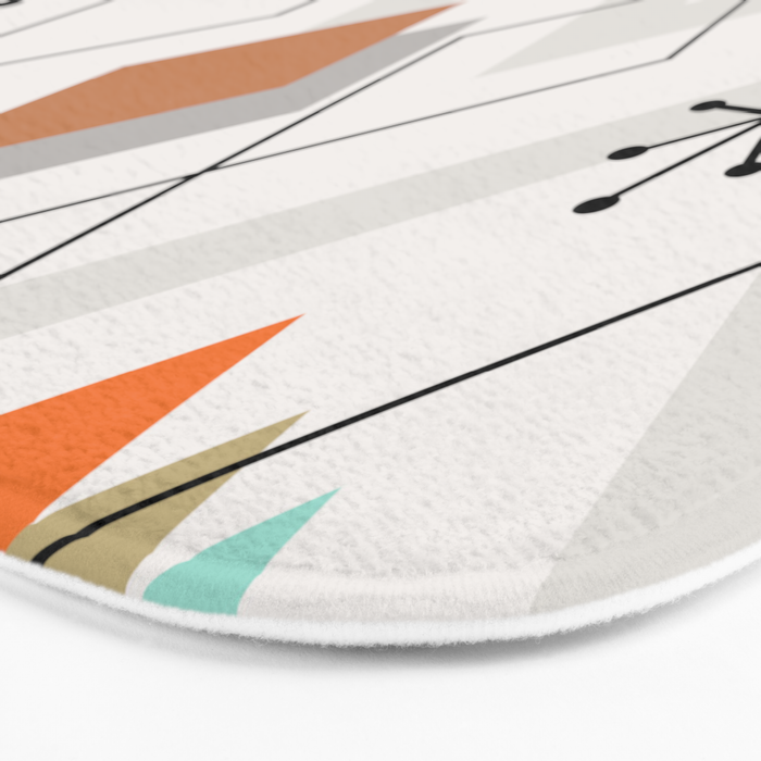 Mid Century Modern Scattered Diamonds Bath Mat Gallery Image 3
