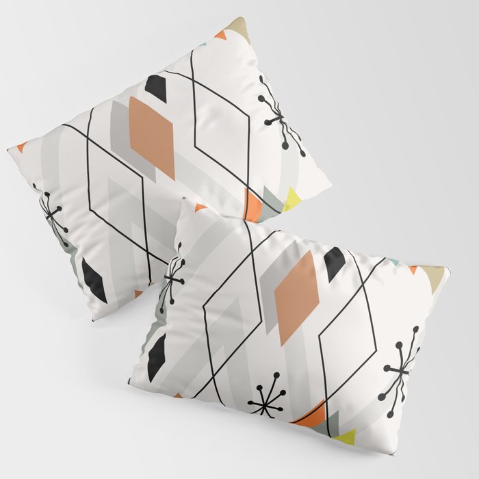 Mid Century Modern Scattered Diamonds Pillow Sham Gallery Image 3