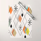 Mid Century Modern Scattered Diamonds Wrapping Paper Gallery Image 1