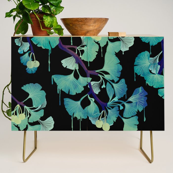 O Ginkgo (on Black) Credenza Gallery Image 1