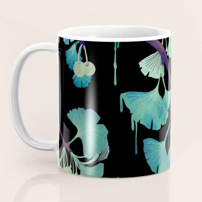 O Ginkgo (on Black) Coffee Mug Gallery Image 3