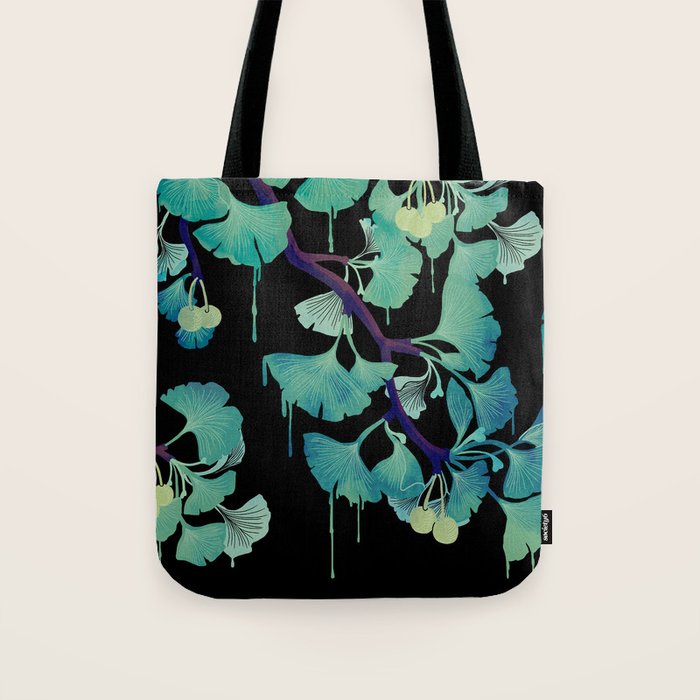 O Ginkgo (on Black) Tote Bag Gallery Image 1
