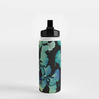 O Ginkgo (on Black) Water Bottle Gallery Image 2