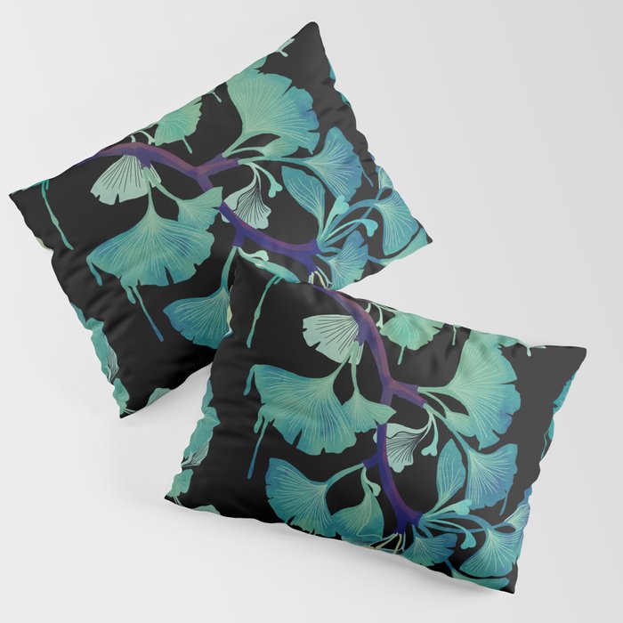 O Ginkgo (on Black) Pillow Sham Gallery Image 3