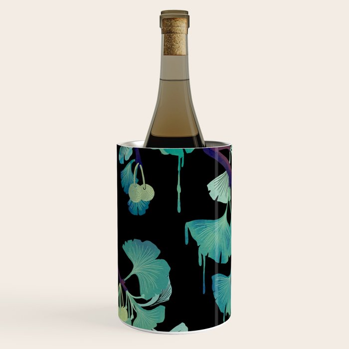 O Ginkgo (on Black) Wine Chiller Gallery Image 2