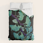 O Ginkgo (on Black) Comforter Gallery Image 6