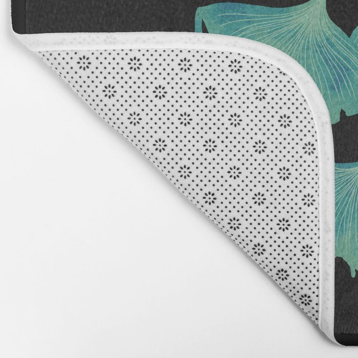 O Ginkgo (on Black) Bath Mat Gallery Image 2