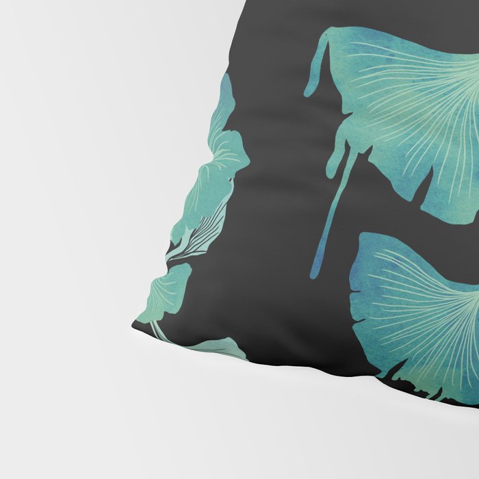 O Ginkgo (on Black) Pillow Sham Gallery Image 4