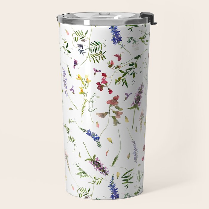 Scandinavian Midsummer Wildflowers Meadow  Travel Mug Gallery Image 2
