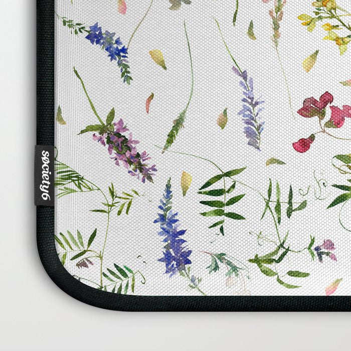 Scandinavian Midsummer Wildflowers Meadow  Laptop Sleeve Gallery Image 3