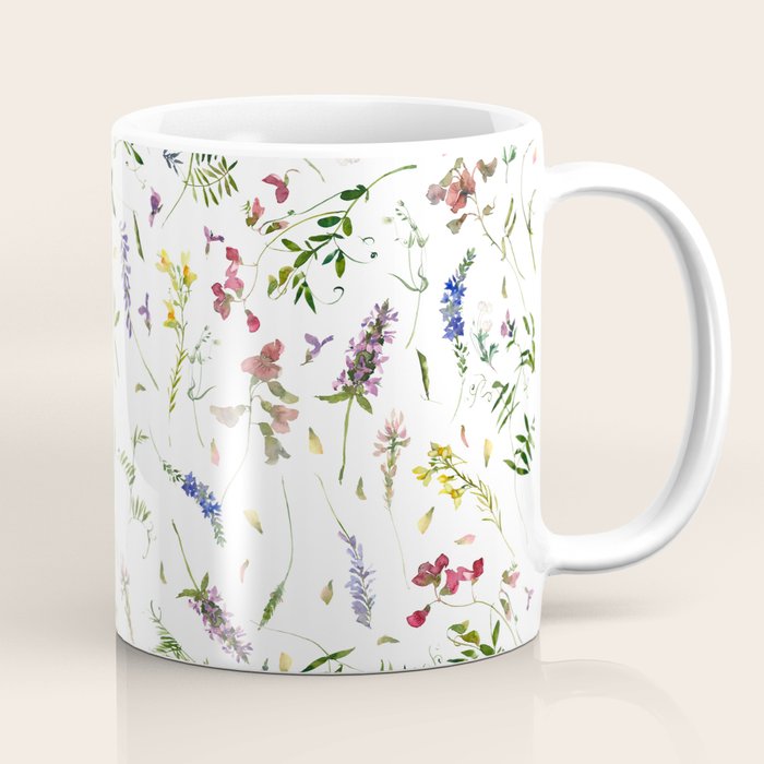 Scandinavian Midsummer Wildflowers Meadow  Coffee Mug Gallery Image 1
