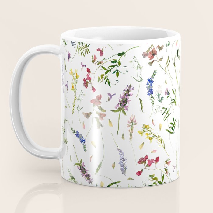 Scandinavian Midsummer Wildflowers Meadow  Coffee Mug Gallery Image 3