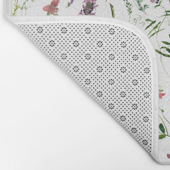 Scandinavian Midsummer Wildflowers Meadow  Bath Mat Gallery Image 2