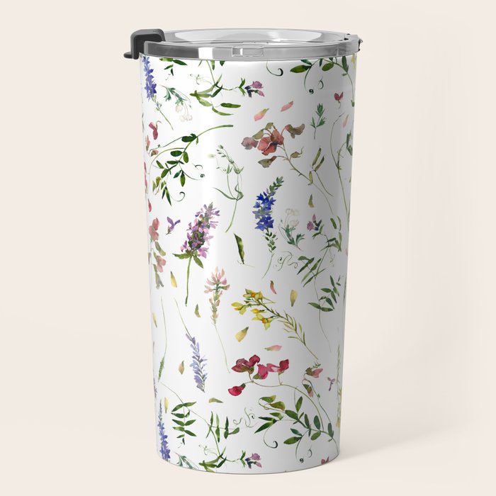 Scandinavian Midsummer Wildflowers Meadow  Travel Mug Gallery Image 3