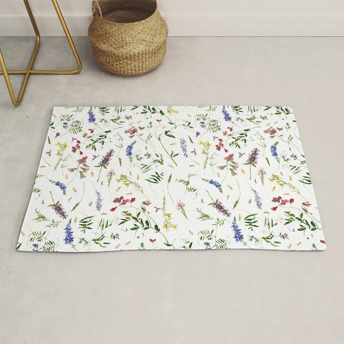 Scandinavian Midsummer Wildflowers Meadow  Rug Gallery Image 1